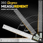 Digital angle measuring device with ruler – precisely measure angles & lengths