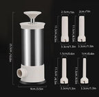 Sausage filler with 4 different size filling tubes