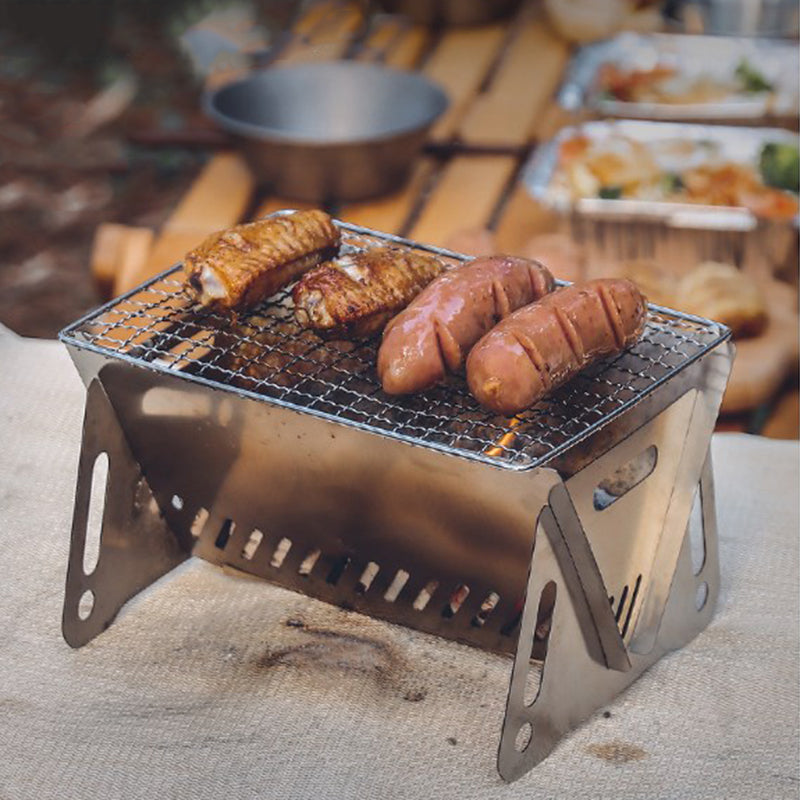 Stainless steel foldable grill