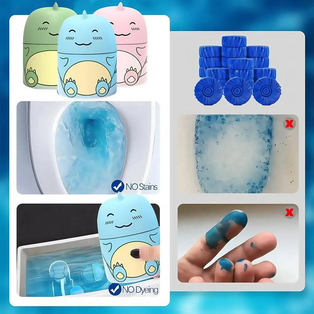 Dino Toilet Cleaner & Fragrance Stone – Cleans automatically with every flush