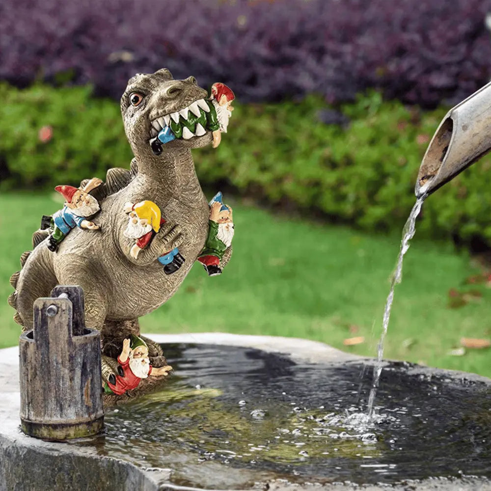 Dinosaur Garden Figurine – Funny & Unique Gnome Eater