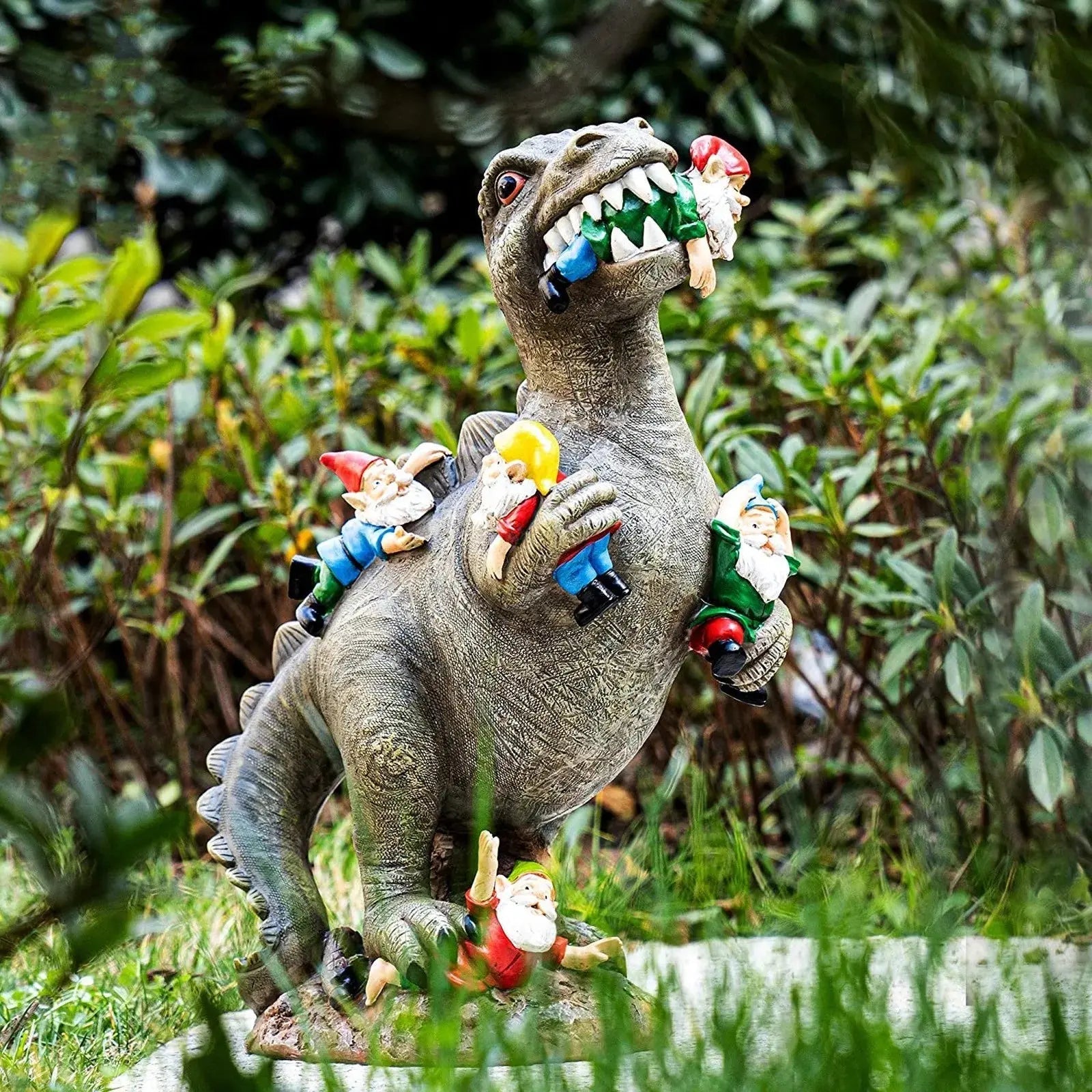 Dinosaur Garden Figurine – Funny & Unique Gnome Eater