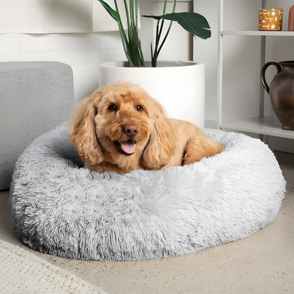 Dog Calming Bed Soft Plush Anxiety Relief Pet Cushion
