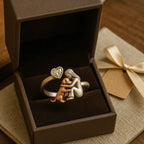 SilverPaw | Adjustable Dog Ring Always in My Heart with Zirconia Stones