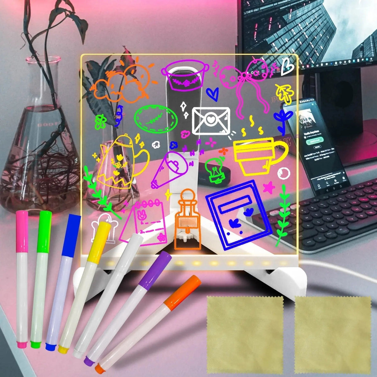DoodleGlow LED Drawing Board – Illuminated Artworks for Children