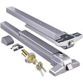 Door Push Bar with Exterior Lever Emergency Lock Stainless Steel for Exit Doors Metal Wood Door