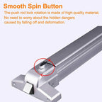 Door Push Bar with Exterior Lever Emergency Lock Stainless Steel for Exit Doors Metal Wood Door