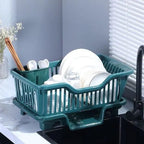 Double-layer drying rack for dishes and cutlery – Space-saving solution