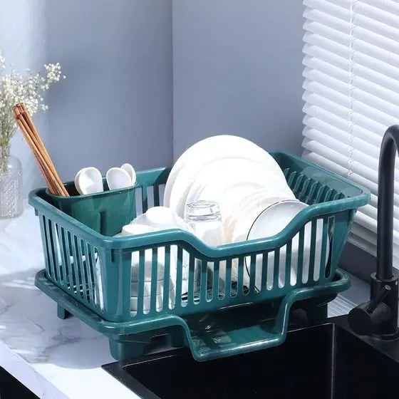 Double-layer drying rack for dishes and cutlery – Space-saving solution