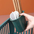 Double-layer drying rack for dishes and cutlery – Space-saving solution