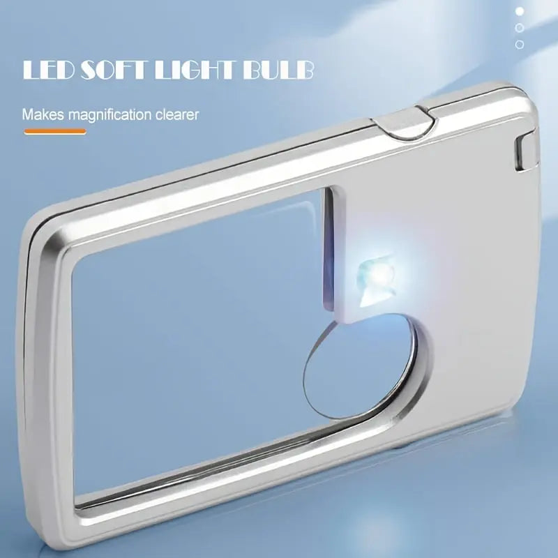 Double Lens Magnifier with LED Lighting – Compact and Pocket-Friendly
