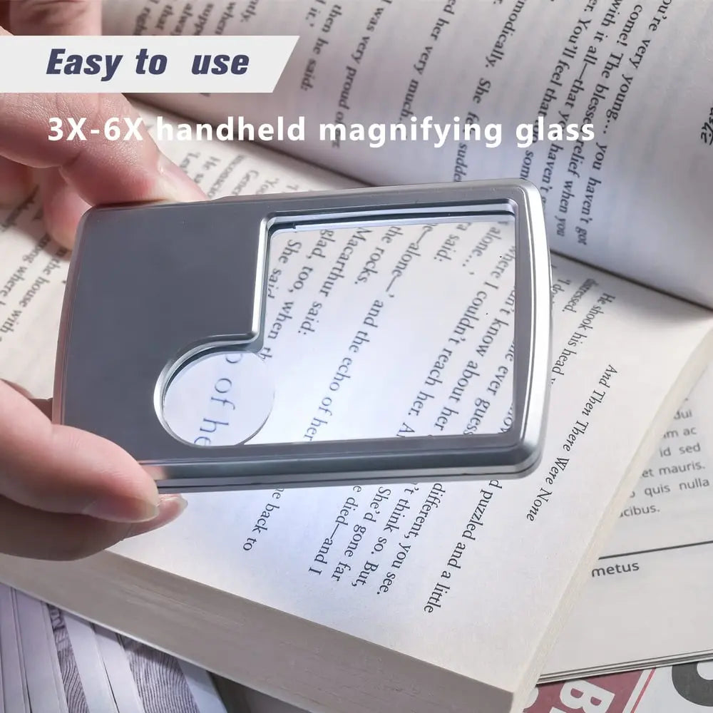 Double Lens Magnifier with LED Lighting – Compact and Pocket-Friendly