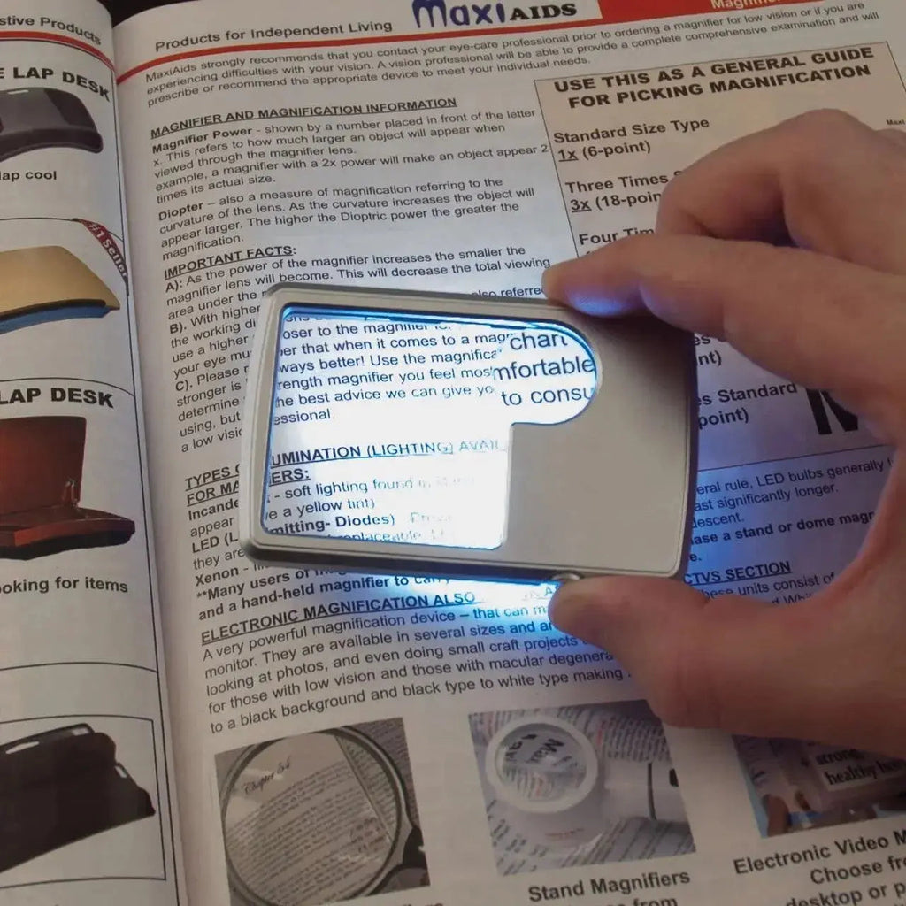Double Lens Magnifier with LED Lighting – Compact and Pocket-Friendly