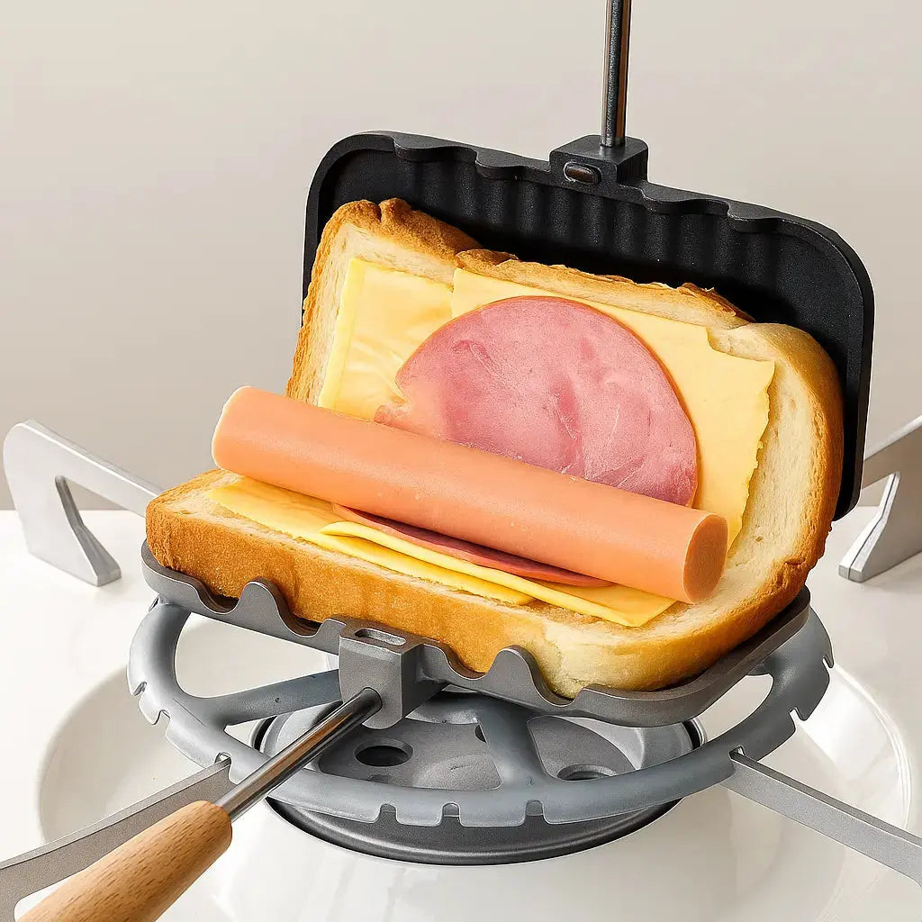 Double-sided Sandwich Pan – Non-stick & compact made of aluminum cast