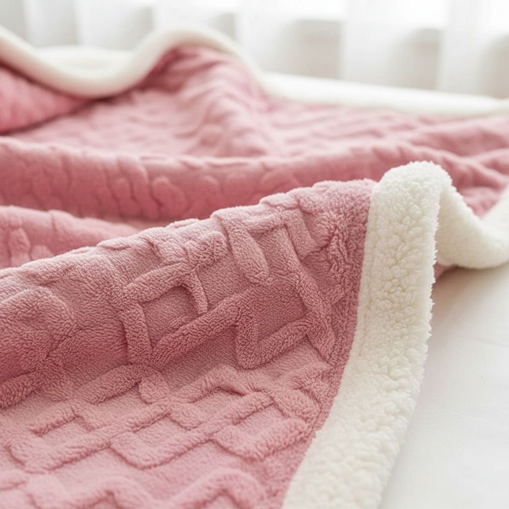 WarmHome Winter Blanket – Luxury Lambswool Fleece Blanket with Double-Sided Design