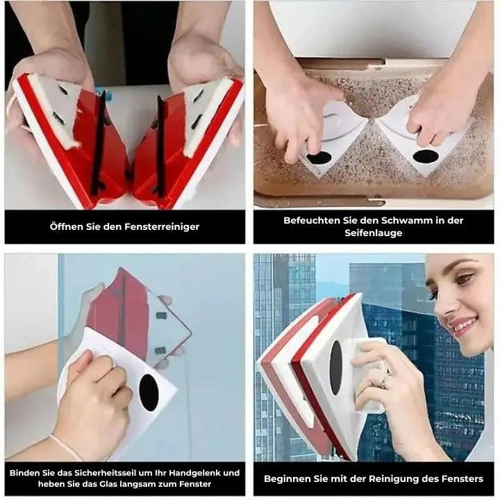 Dual-Sided Magnetic Window Cleaner for Effortless Clarity