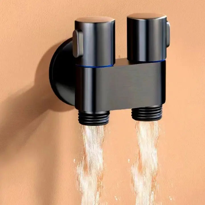 Double control valve with high-pressure handheld shower set