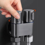 Double control valve with high-pressure handheld shower set