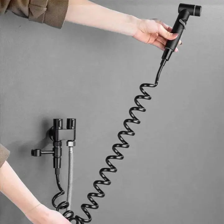 Double control valve with high-pressure handheld shower set