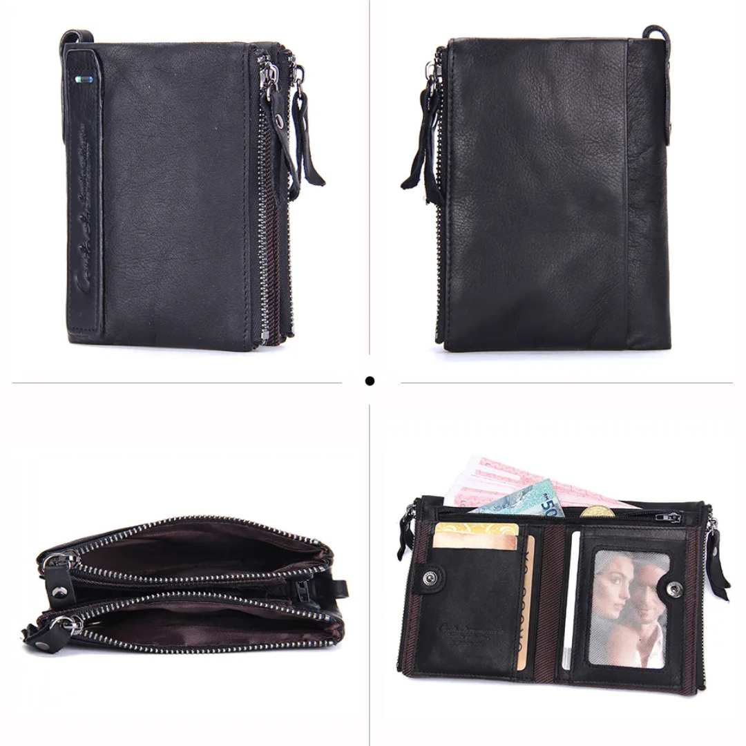 Stylish Double Zipper Wallet