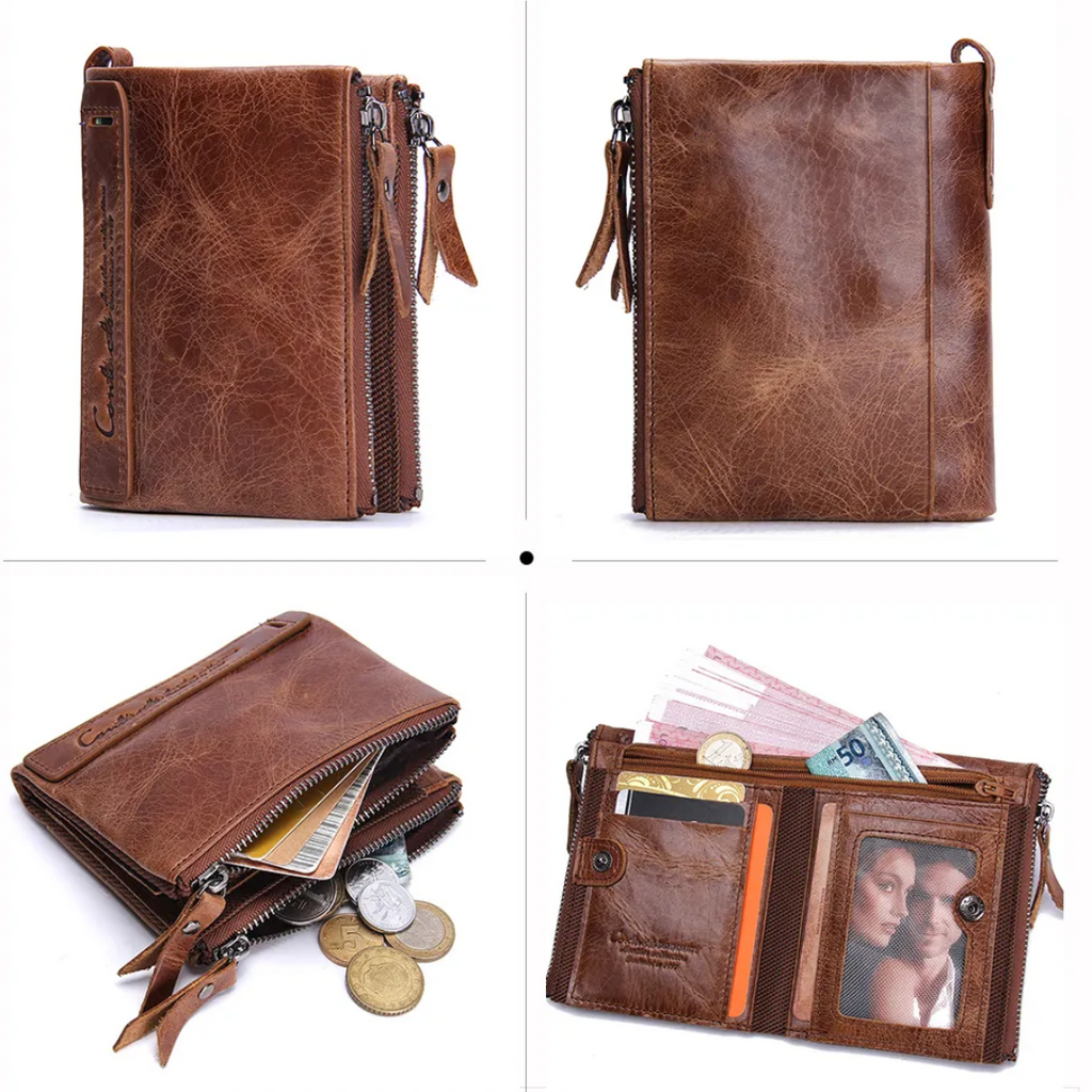 Stylish Double Zipper Wallet