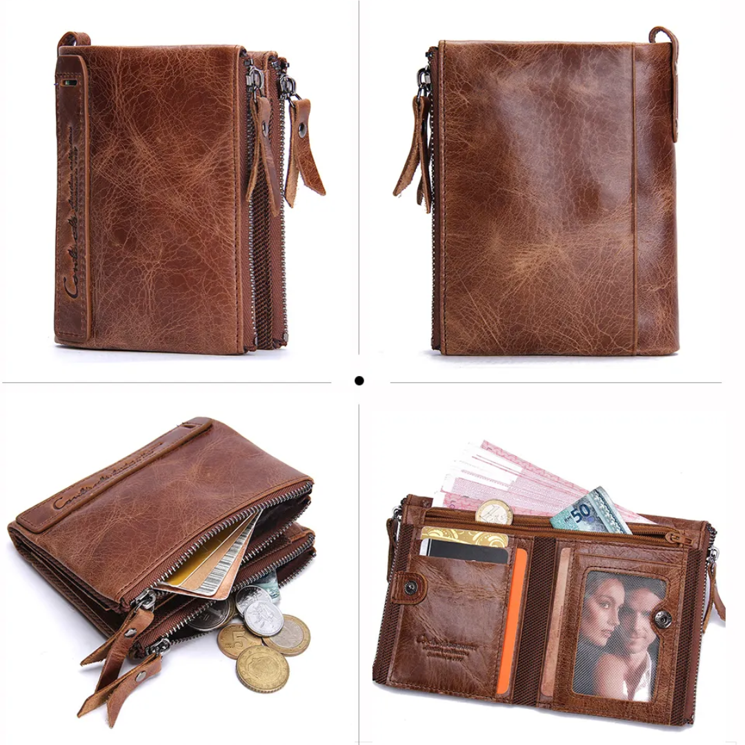 Stylish Double Zipper Wallet