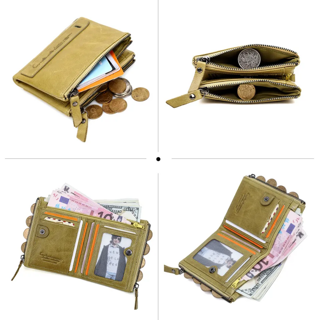 Stylish Double Zipper Wallet