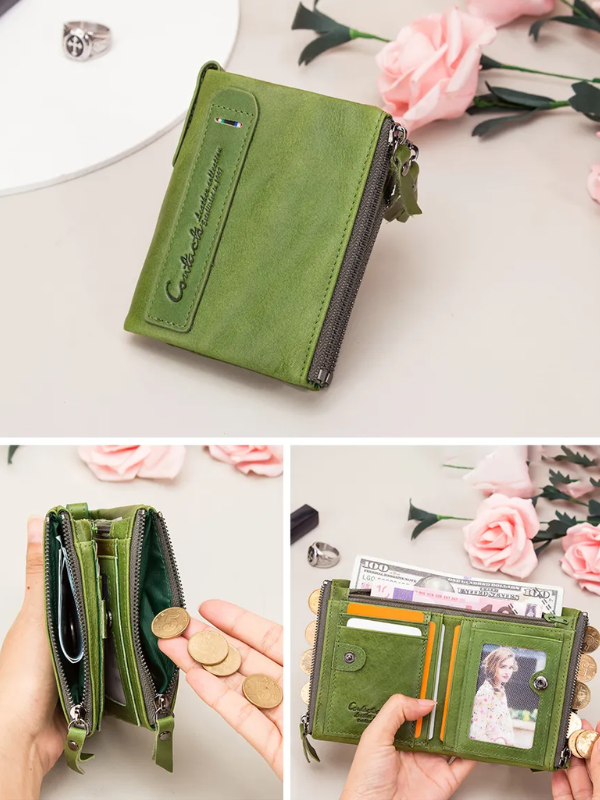 Stylish Double Zipper Wallet