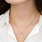 EternalBloom | Romantic Rose Box with 14k White Gold Heart Necklace and Love Note