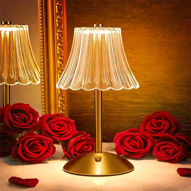 Cordless LED Table Lamp with Dimming and Flicker-Free Light