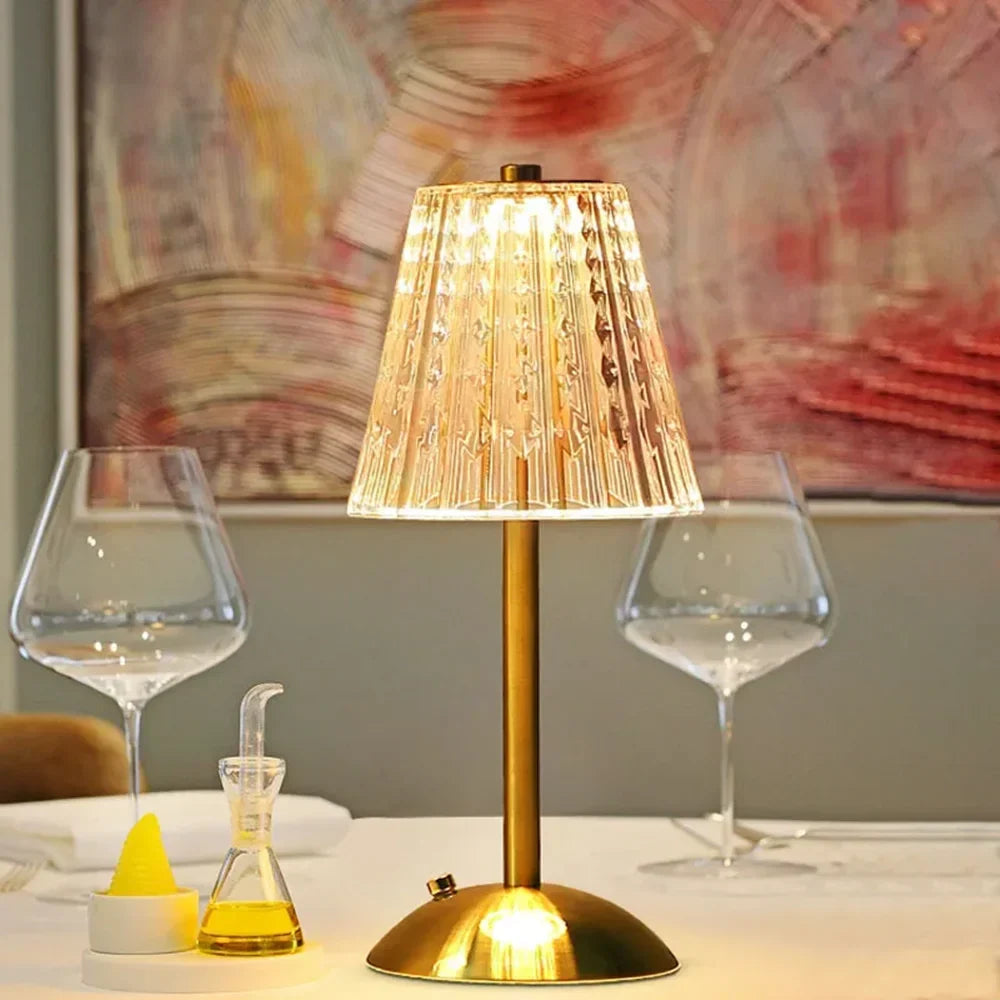 Cordless LED Table Lamp with Dimming and Flicker-Free Light