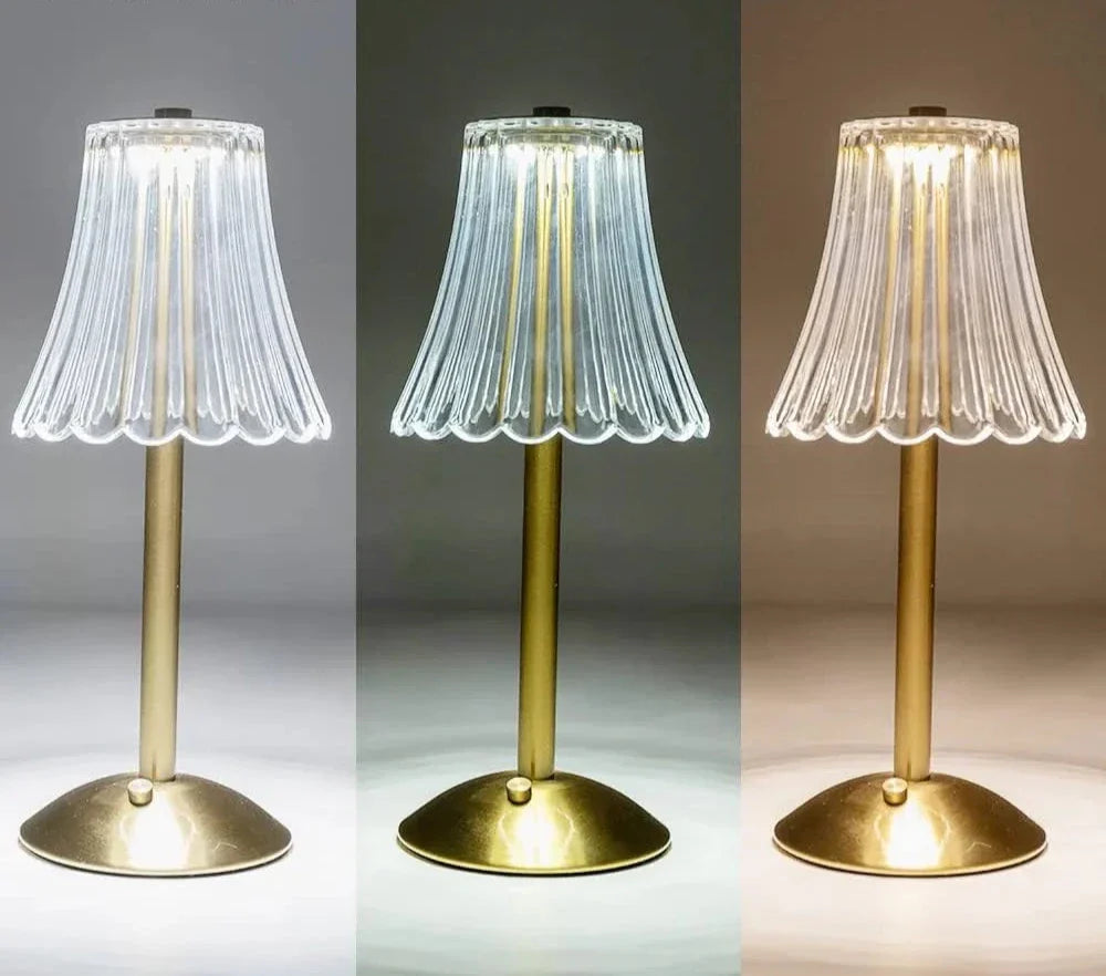 Cordless LED Table Lamp with Dimming and Flicker-Free Light