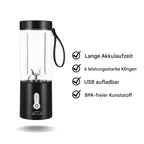 Portable Smoothie Maker with 6 Powerful Blades – Compact Blender for On-the-Go
