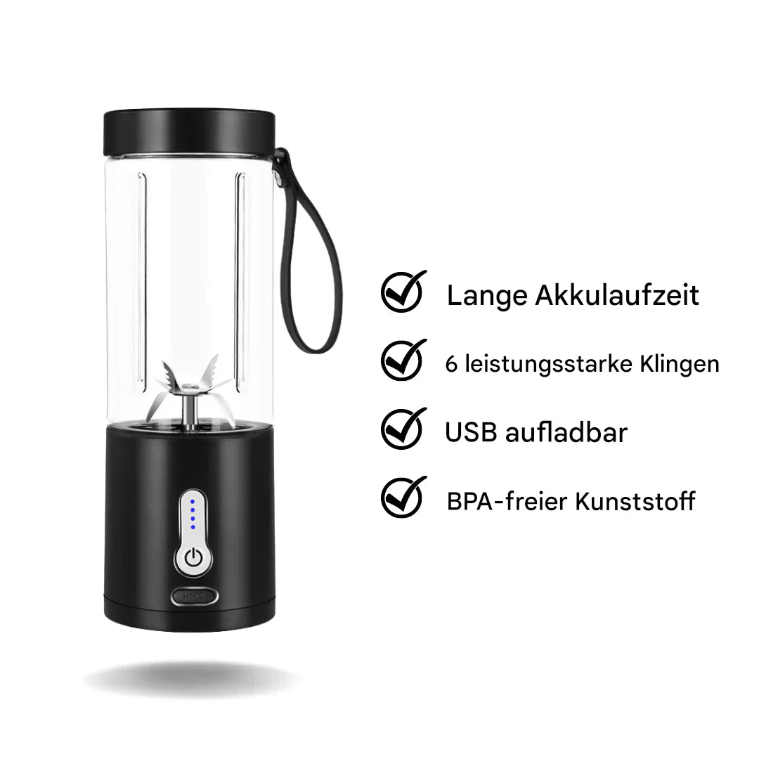 Portable Smoothie Maker with 6 Powerful Blades – Compact Blender for On-the-Go