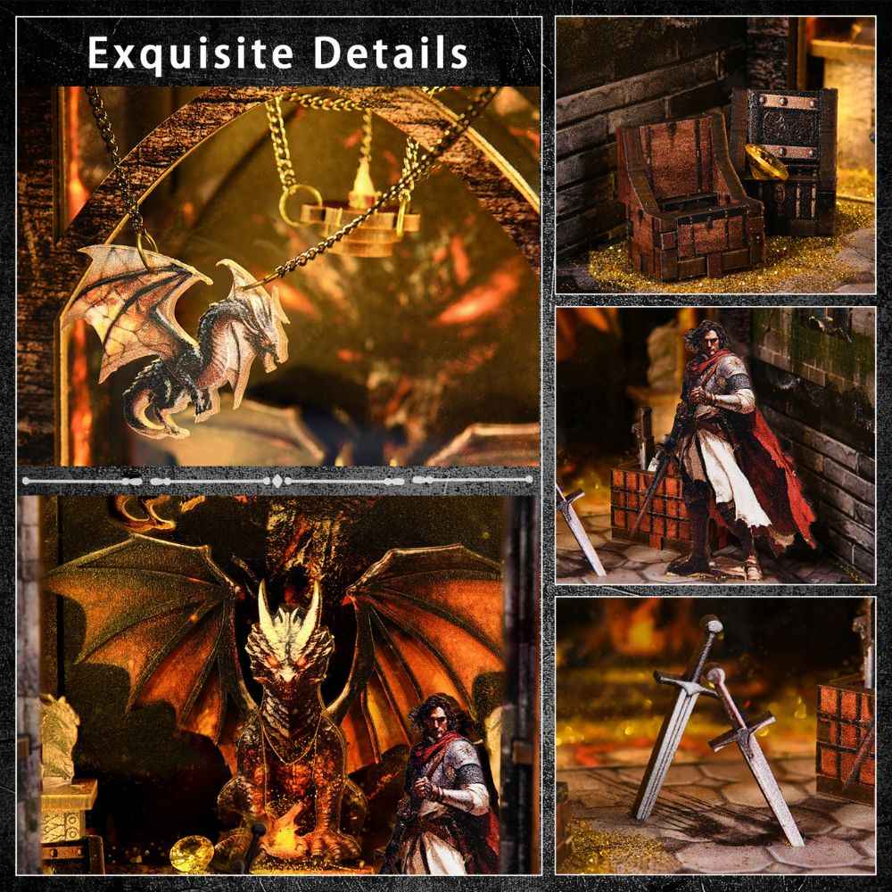 Dragon's Treasure Labyrinth DIY Book Nook Kit