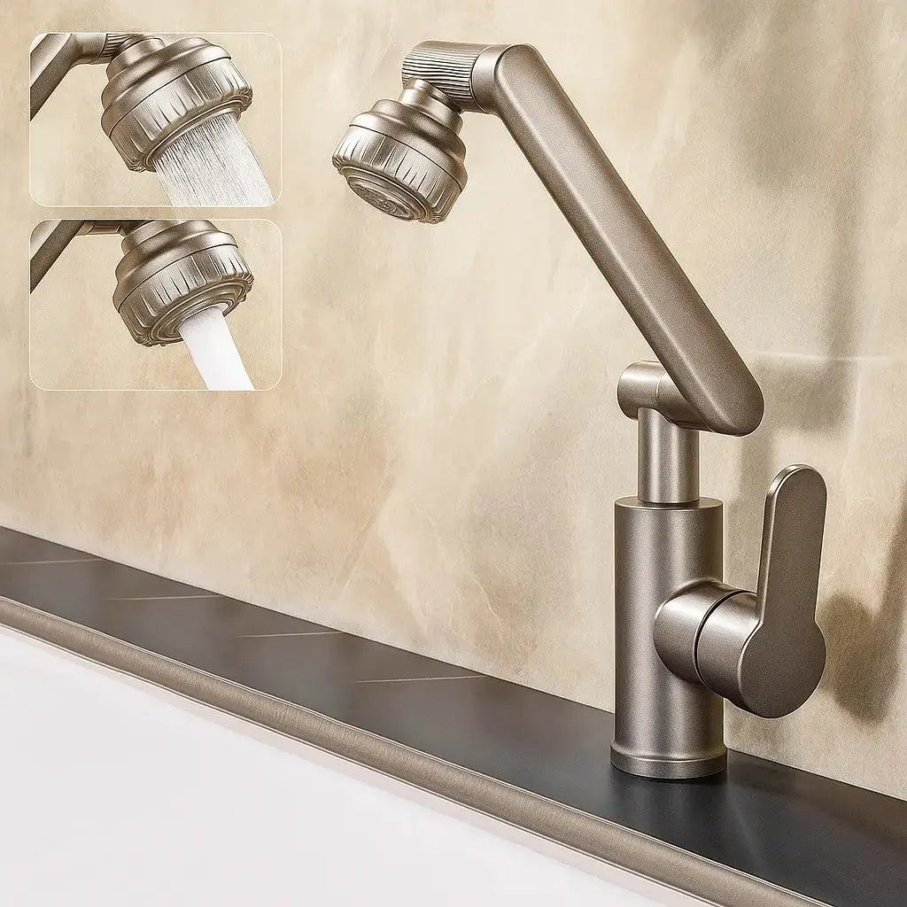 Redatable 1080° Faucet – Robot Arm Design & 2 Spray Types