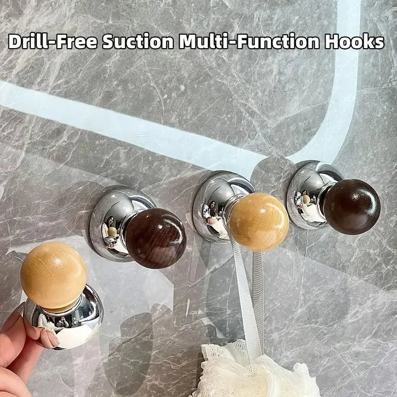 Turn-lock wall hook for tiles and glass
