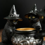 Three Witches Cats | Tea Light Holder for Halloween