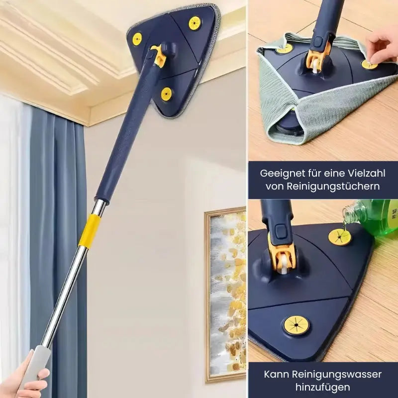 Triangular Mop with 360° Redation and Easy Wringing