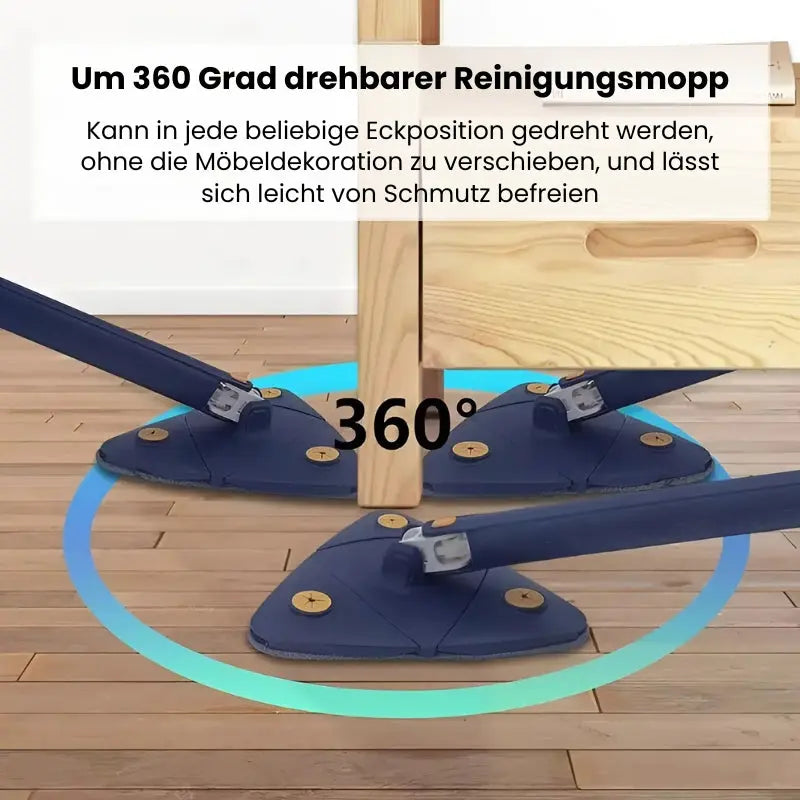 Triangular Mop with 360° Redation and Easy Wringing