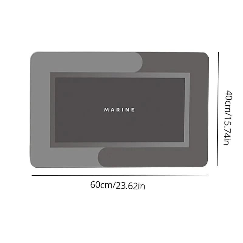 Non-slip bathroom mat with high water absorption