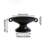 Dual-Ear Ceramic Oval Organizer