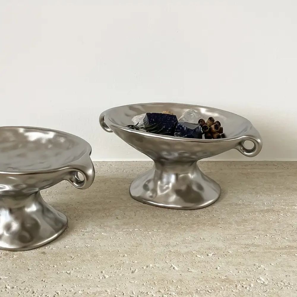 Dual-Ear Ceramic Oval Organizer
