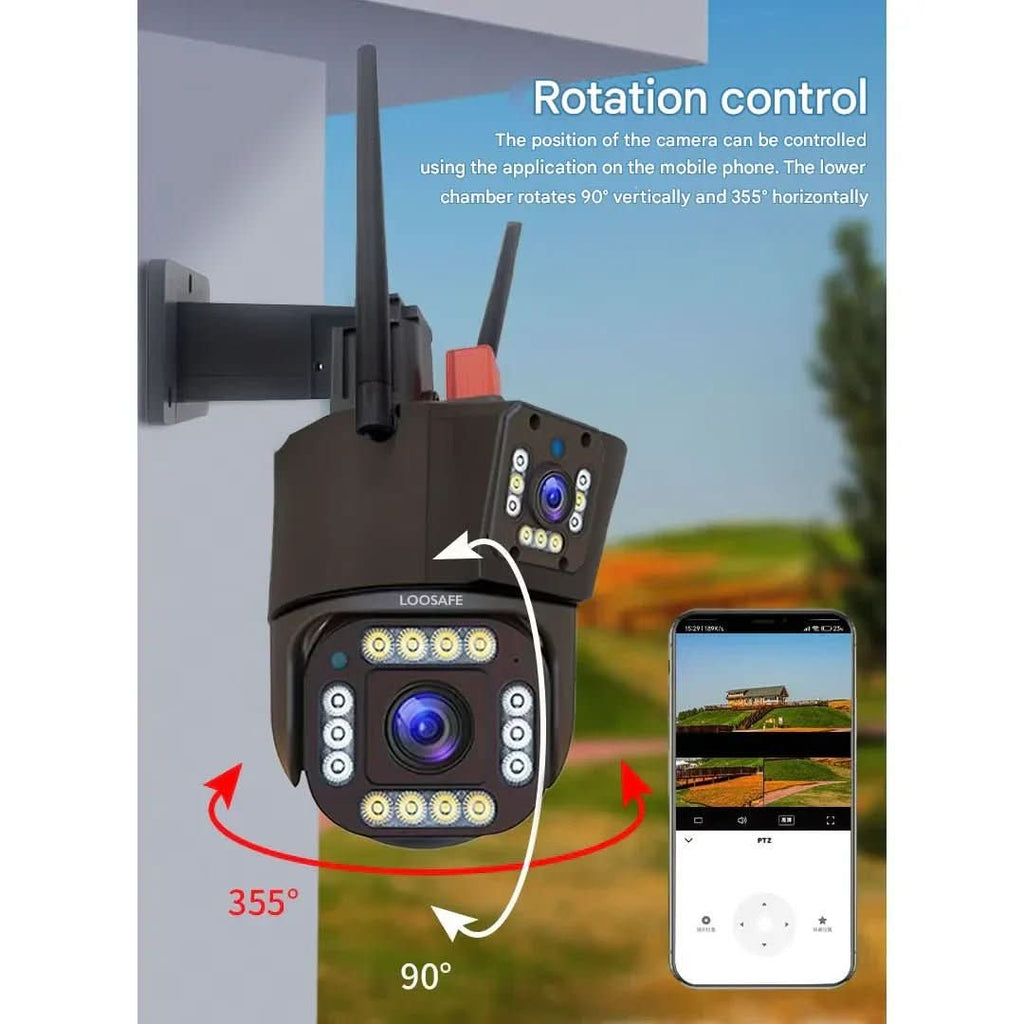 Wireless Surveillance Camera with Solar Panel & 360° App Control