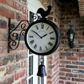 Retro Double-Sided Black Wall Clock