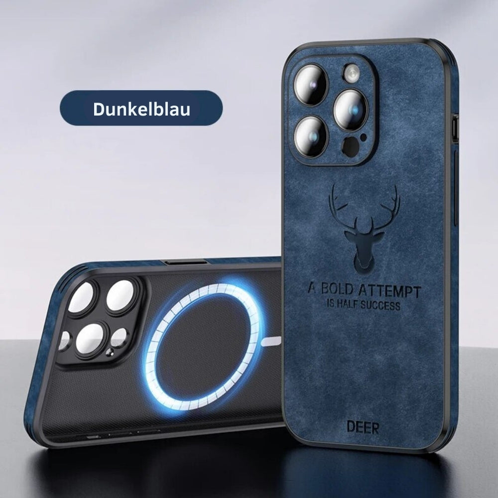 Deer - Luxury Leather iPhone Case with Stylish Design and Shockproof Protection