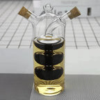 Oil & Vinegar Dispenser – Double Glass Bottle for Stylish Serving & Storing
