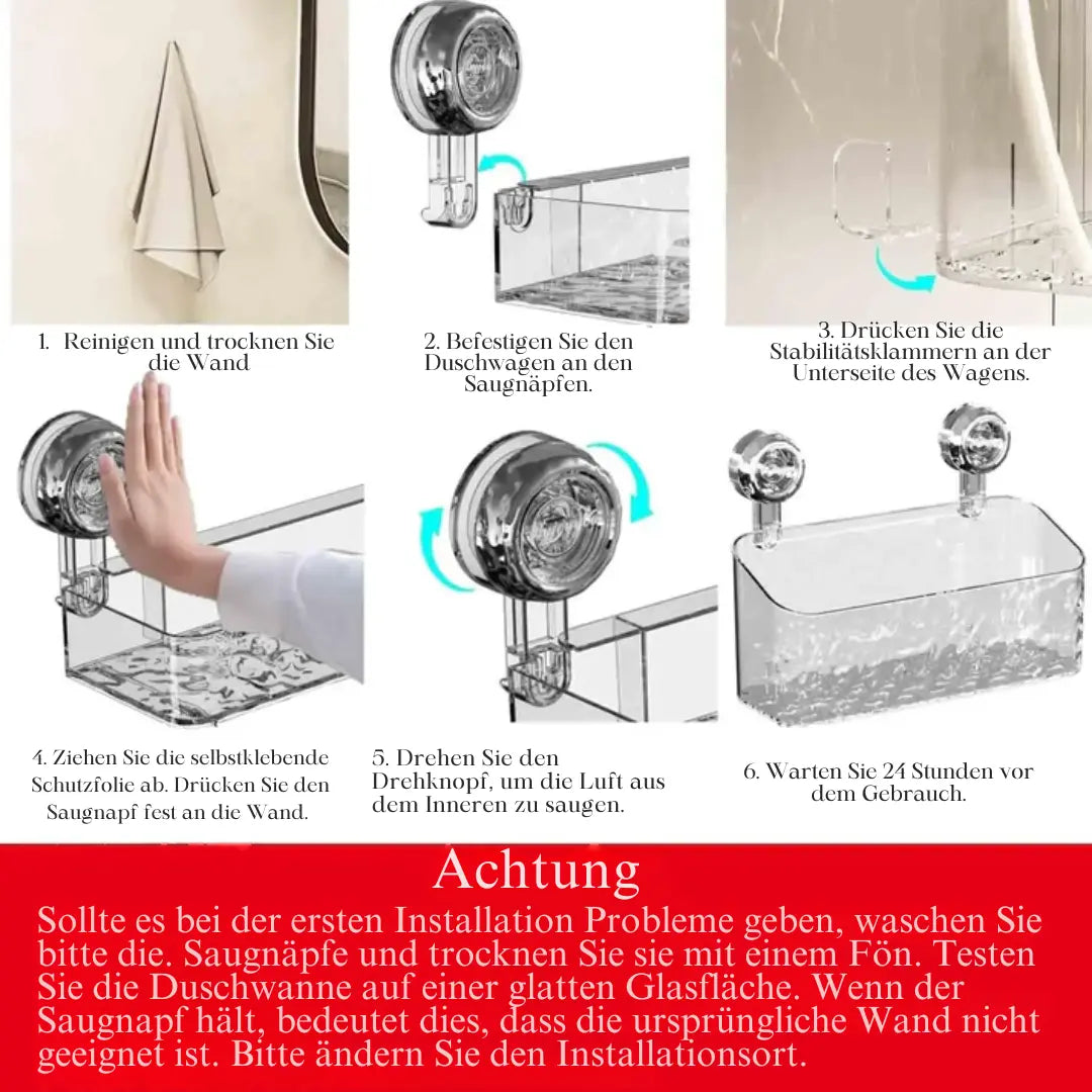 Shower shelf with glacier design – Stylish organization in the bathroom