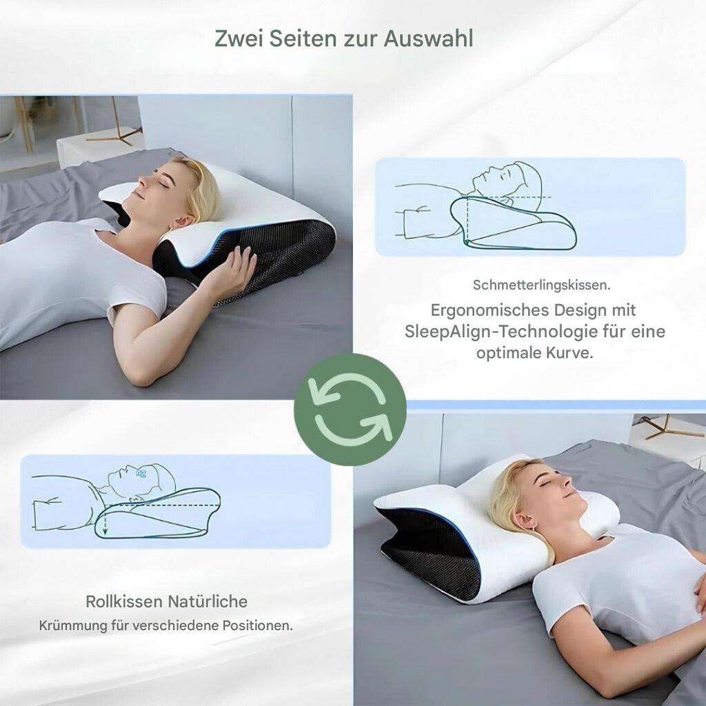 RelaxNek Ergonomic Memory Foam Pillow – Support for Neck and Back