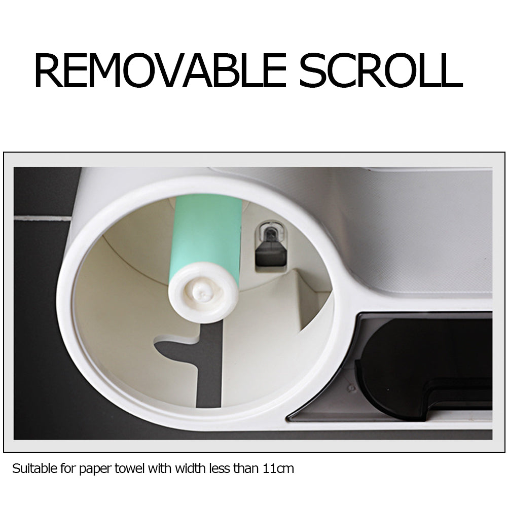 DryHold Self-Adhesive Toilet Paper Holder – Waterproof Wall Solution with Extra Storage Space